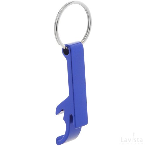 Flessenopener Met Sleutelhanger Kobalt Blauw