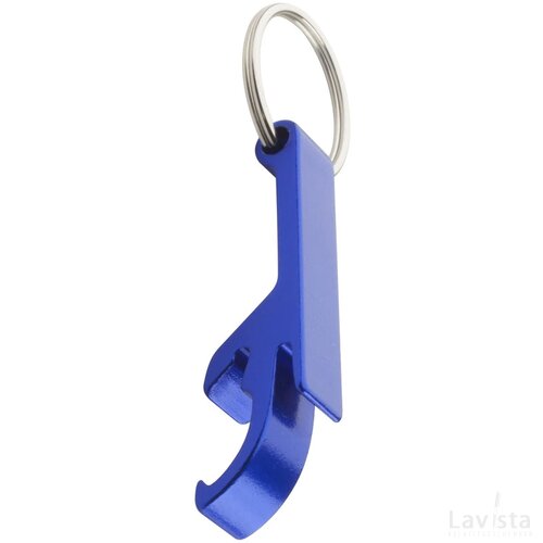 Flessenopener Met Sleutelhanger Kobalt Blauw