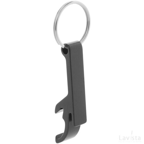 Flessenopener Met Sleutelhanger Zwart