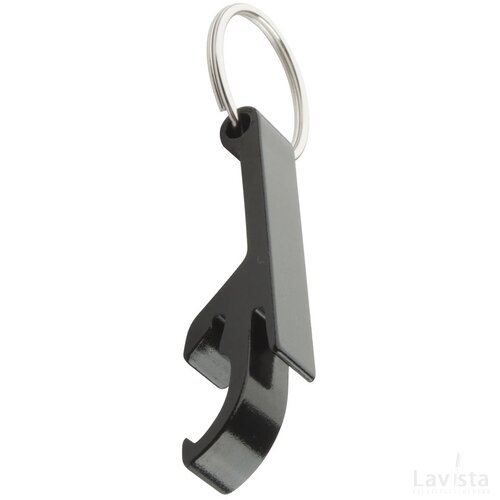 Flessenopener Met Sleutelhanger Zwart
