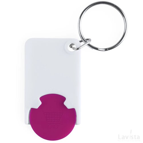 Zabax Munt Sleutelhanger Roze