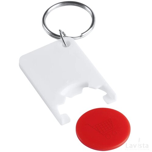 Zabax Munt Sleutelhanger Rood