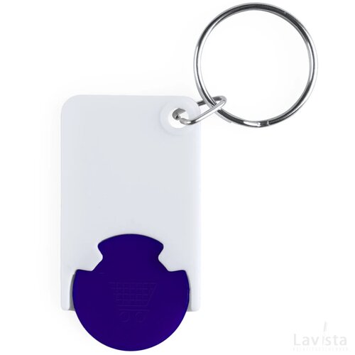 Zabax Munt Sleutelhanger (Kobalt) Blauw