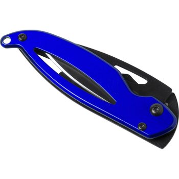 Zakmes met slot en karabijnhaak Blauw