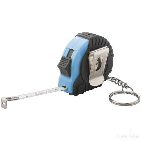 Sleutelhanger rolbandmaat 2m Zwart