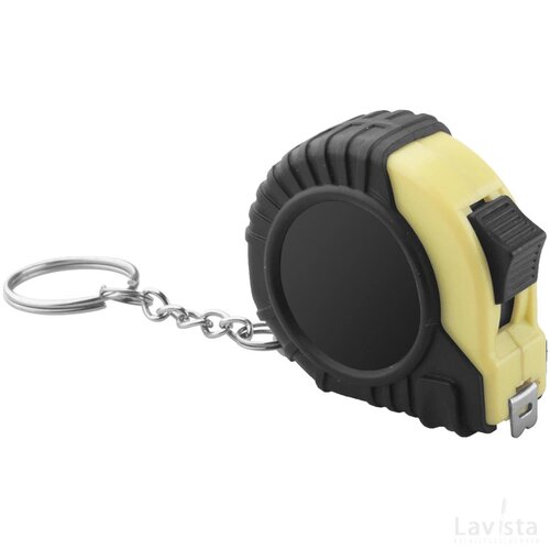 Sleutelhanger rolbandmaat 2m Geel