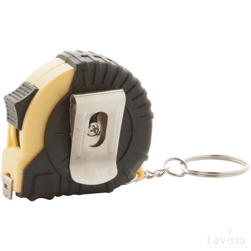 Sleutelhanger rolbandmaat 2m Geel