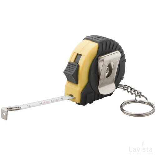 Sleutelhanger rolbandmaat 2m Geel