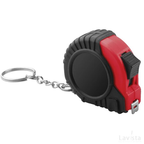 Sleutelhanger rolbandmaat 2m Zwart
