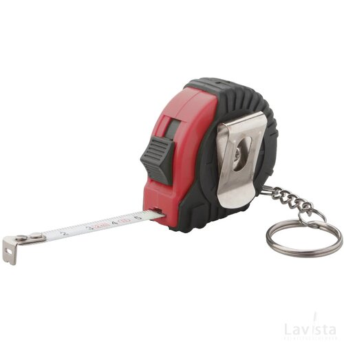 Sleutelhanger rolbandmaat 2m Zwart
