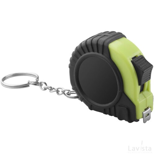 Sleutelhanger rolbandmaat 2m Zwart