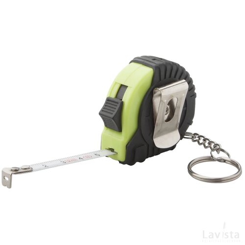 Sleutelhanger rolbandmaat 2m Zwart