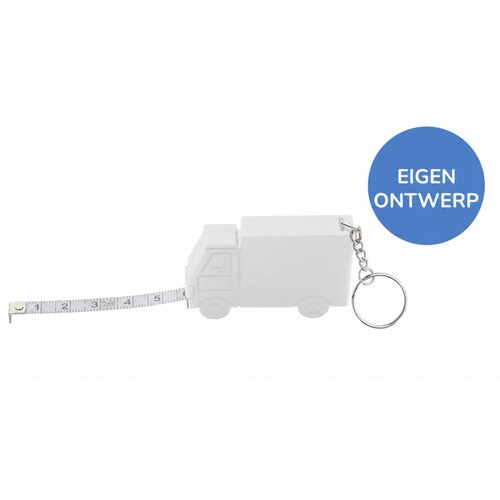 Sleutelhanger Rolmaat In Vrachtauto-Vorm Wit
