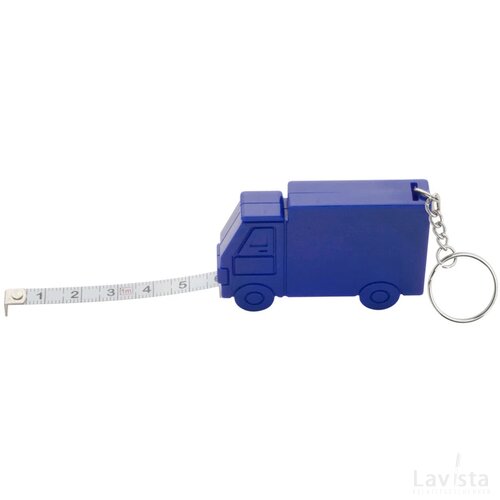 Sleutelhanger rolmaat in vrachtauto-vorm Blauw