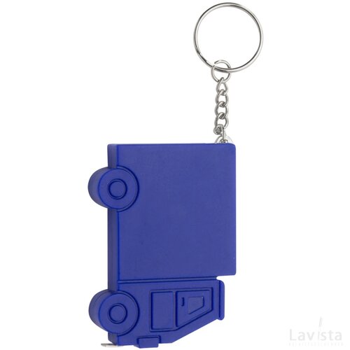 Sleutelhanger rolmaat in vrachtauto-vorm Blauw