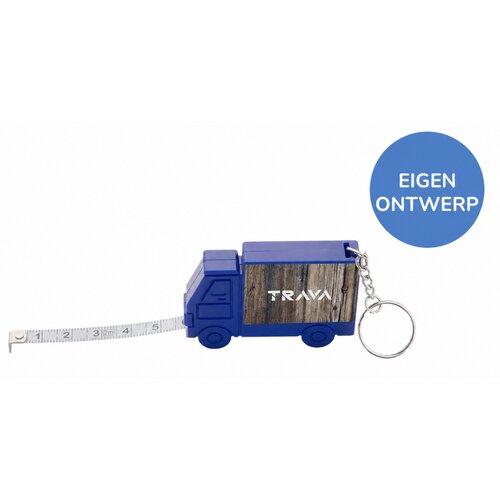 Sleutelhanger Rolmaat In Vrachtauto-Vorm Blauw