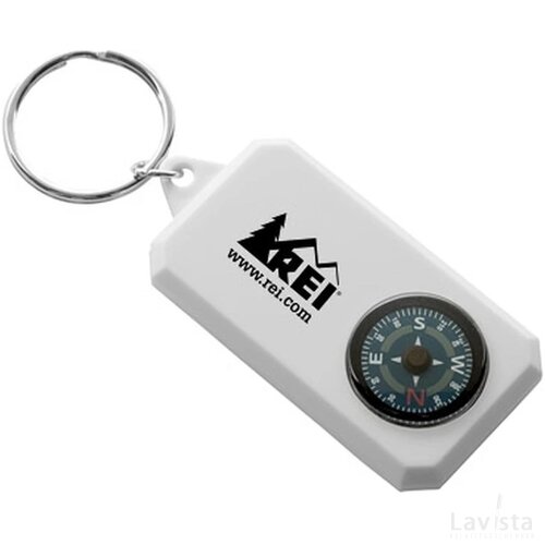 Sleutelhanger Met Kompas Wit