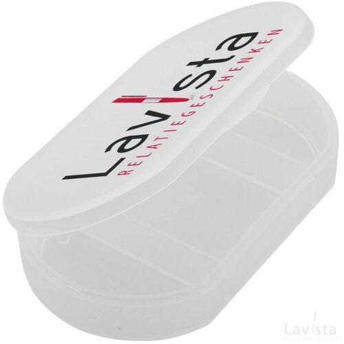 Pillendoosje met 3 compartimenten Wit