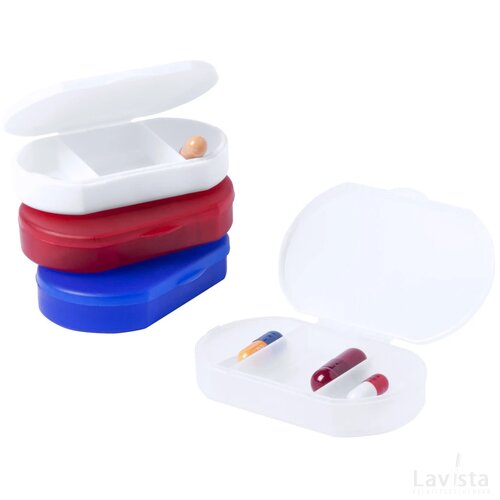 Pillendoosje met 3 compartimenten Wit
