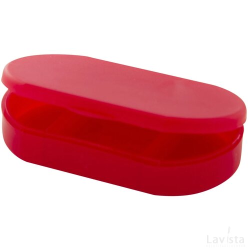 Pillendoosje met 3 compartimenten Rood