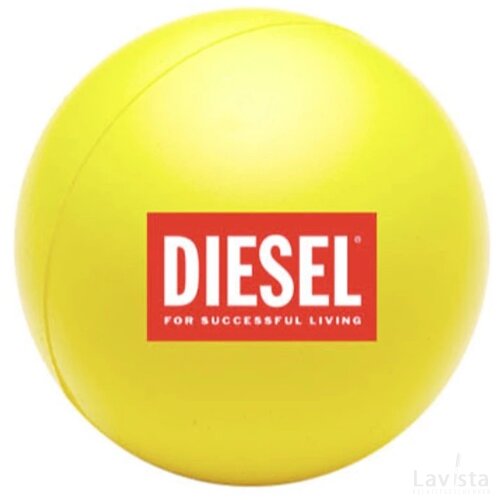 Ronde stressbal Geel