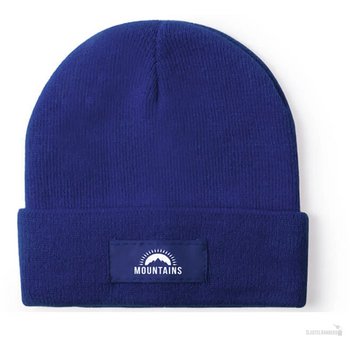 Goedkope muts met patch Blauw