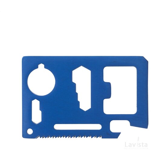 Creditcard multitool met 11 functies Blauw
