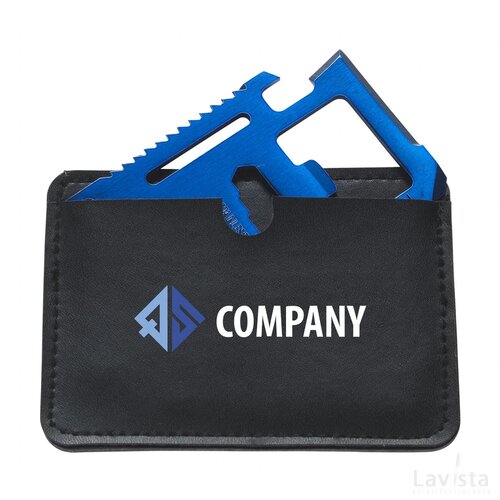 Creditcard multitool met 11 functies Blauw