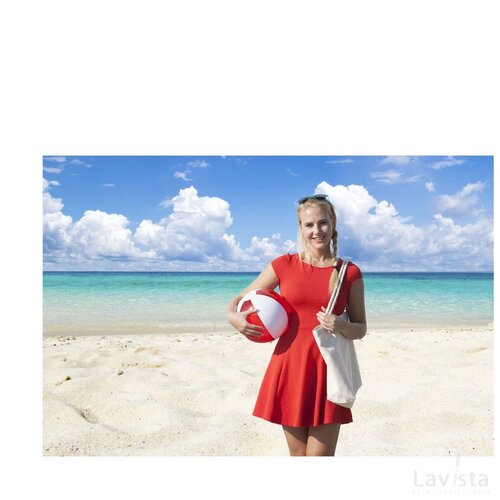 Beachball Ø 30 Cm Wit/Rood