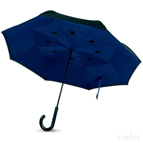 Reversible paraplu Dundee blauw