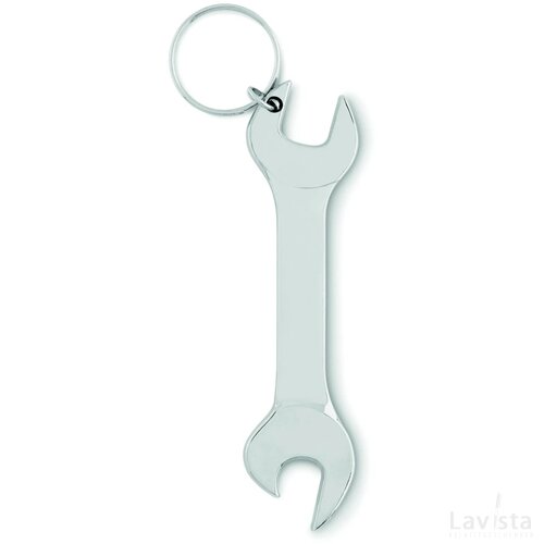 Sleutelhanger, flesopener Wrenchy zilver