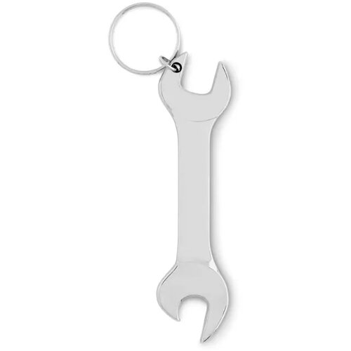 Sleutelhanger, flesopener Wrenchy zilver