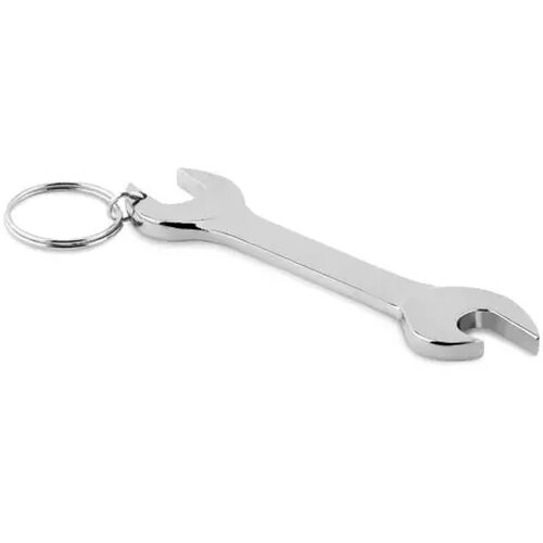 Sleutelhanger, flesopener Wrenchy zilver