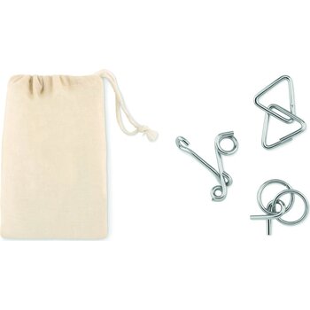 Set van 3 denkspelletjes Threenats beige