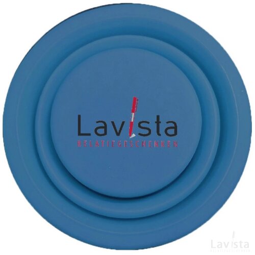 Opvouwbare siliconen beker Cup pill blauw