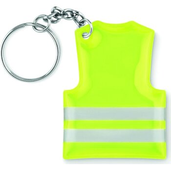 Sleutelhanger veiligheidsvest Visible ring neon geel