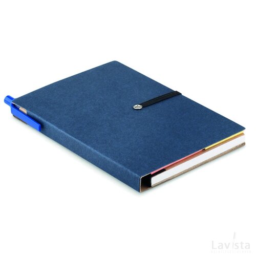 Gerecycled notitieboekje pen Reconote blauw