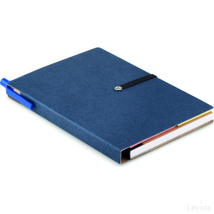Gerecycled notitieboekje pen Reconote blauw