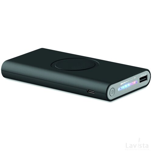 Draadloze powerbank 8000mah Vigor zwart
