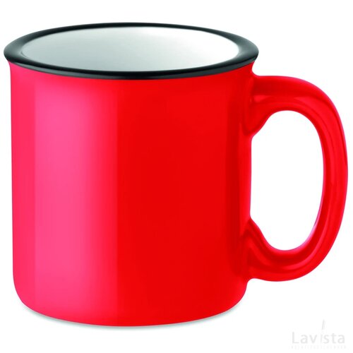 Keramische vintage beker Tweenies rood