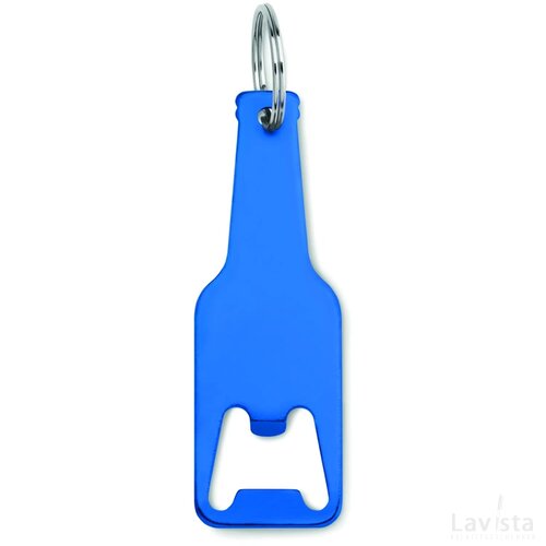 Aluminium sleutelhanger fles Botelia blauw