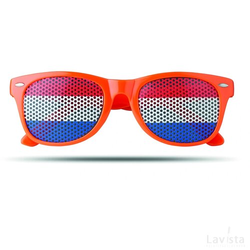 Zonnebril met vlag Flag fun oranje