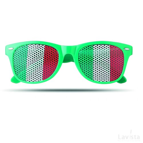 Zonnebril met vlag Flag fun groen