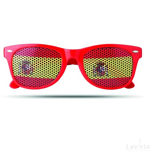 Zonnebril met vlag Flag fun rood