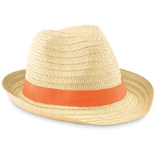 Naturel strohoedje Oranje