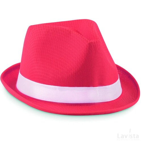 Polyester zonnehoed Woogie rood