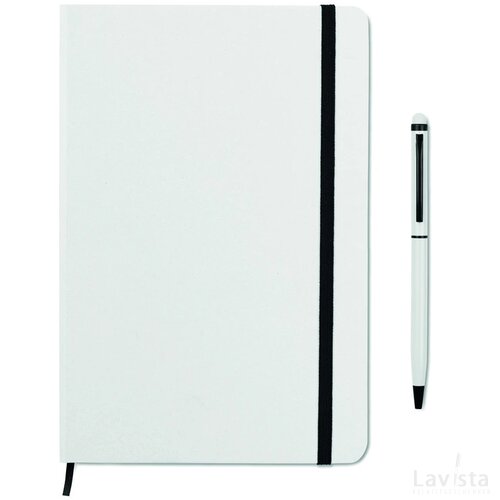 Notitieboekje a5 styluspen Neilo set wit