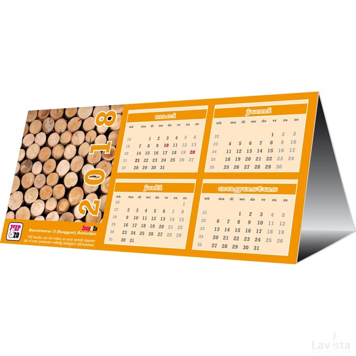 3 hoek/vouw kalender