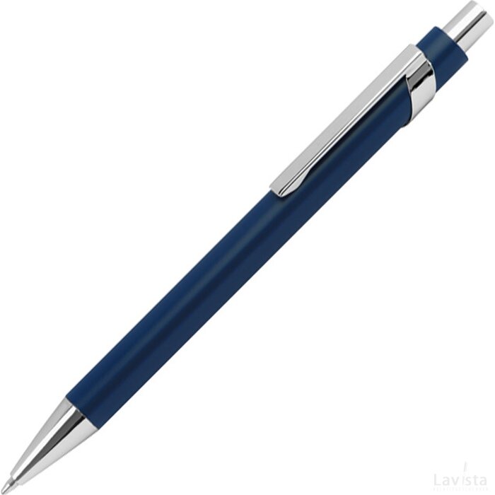 rubbercoated pen donkerblauw darkblue donkerblauw
