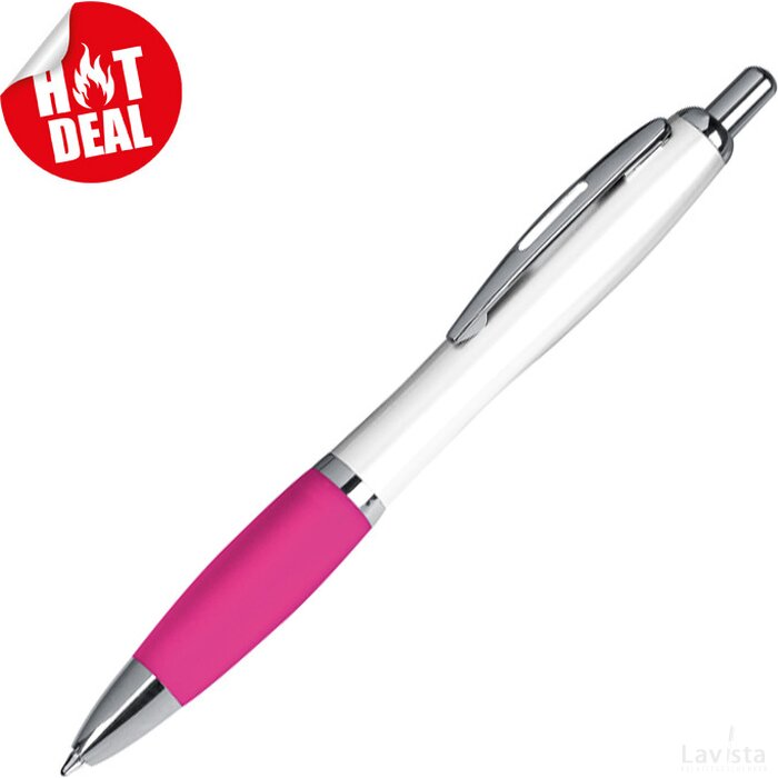 Kunststof pen roze paars